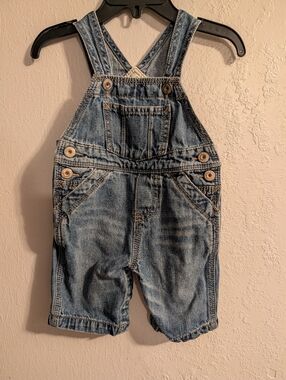 Genuine Baby Kids Denim Short Overalls - Blue